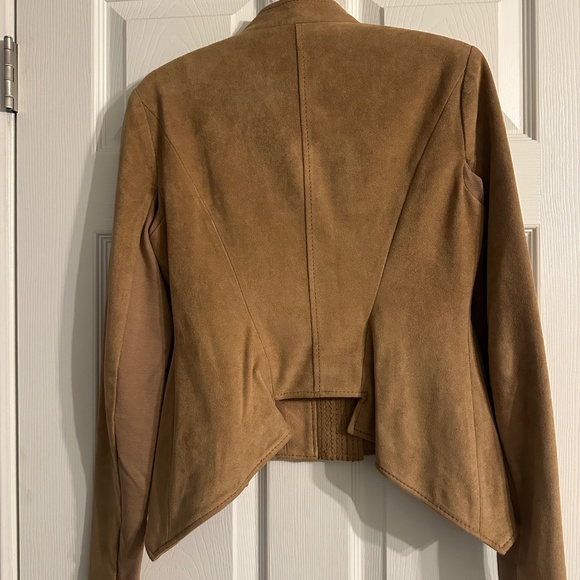 BCBG Max Azria Camel Faux Suede Jacket (S) - Picture 5 of 6